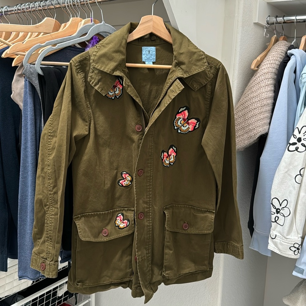 Cece green jacket size 0